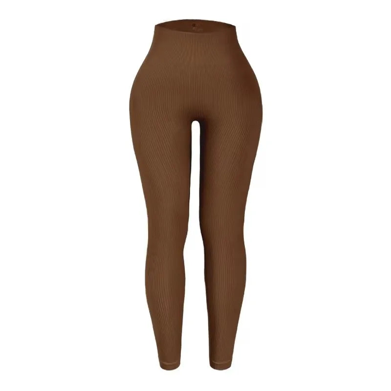 Leggings Women's seamless knitted thread yoga pants high waisted sports leggings hip lifting running training slimming and fashionable