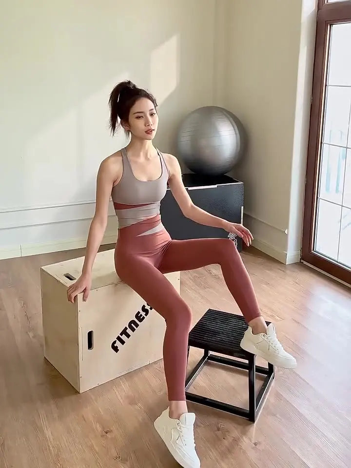 Legging Two Piece Yoga Set Women Sportswear Suit Outfit Gym Leggings With Bra Pants Sports Bra Shorts For Fitness Clothing Workout Set