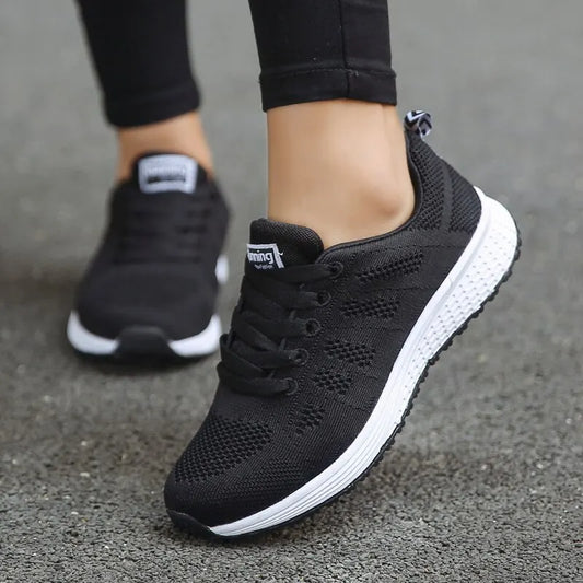 Women Sneakers  Casual Shoes Fashion Breathable Walking Mesh FlatShoesSneakers White Female Footwear