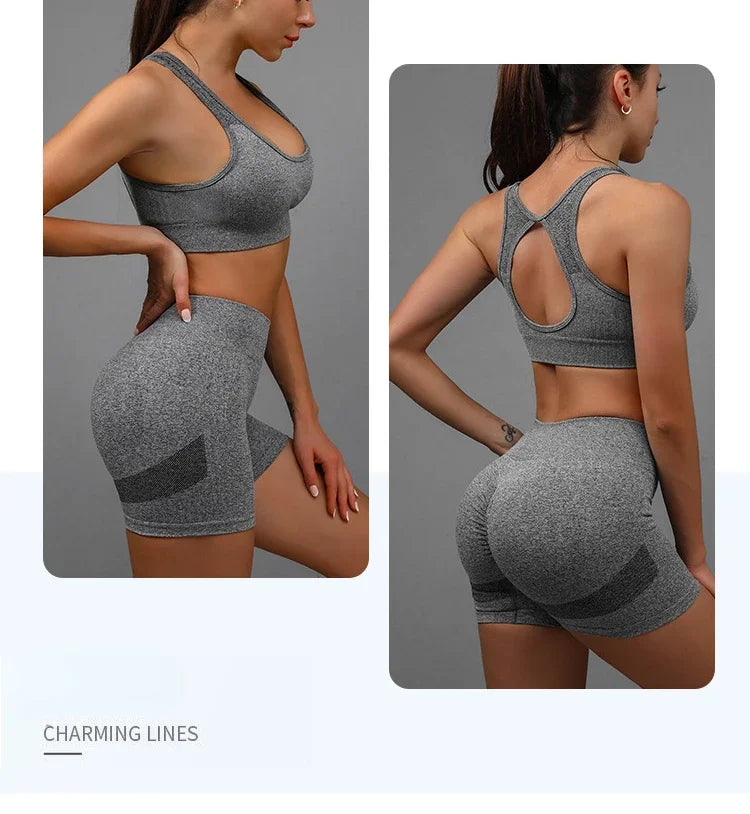 Legging Yoga Suit Yoga Sports Underwear Women's Fitness Suit Vest Running Sports Yoga Shorts Set Yoga Set  Workout Set