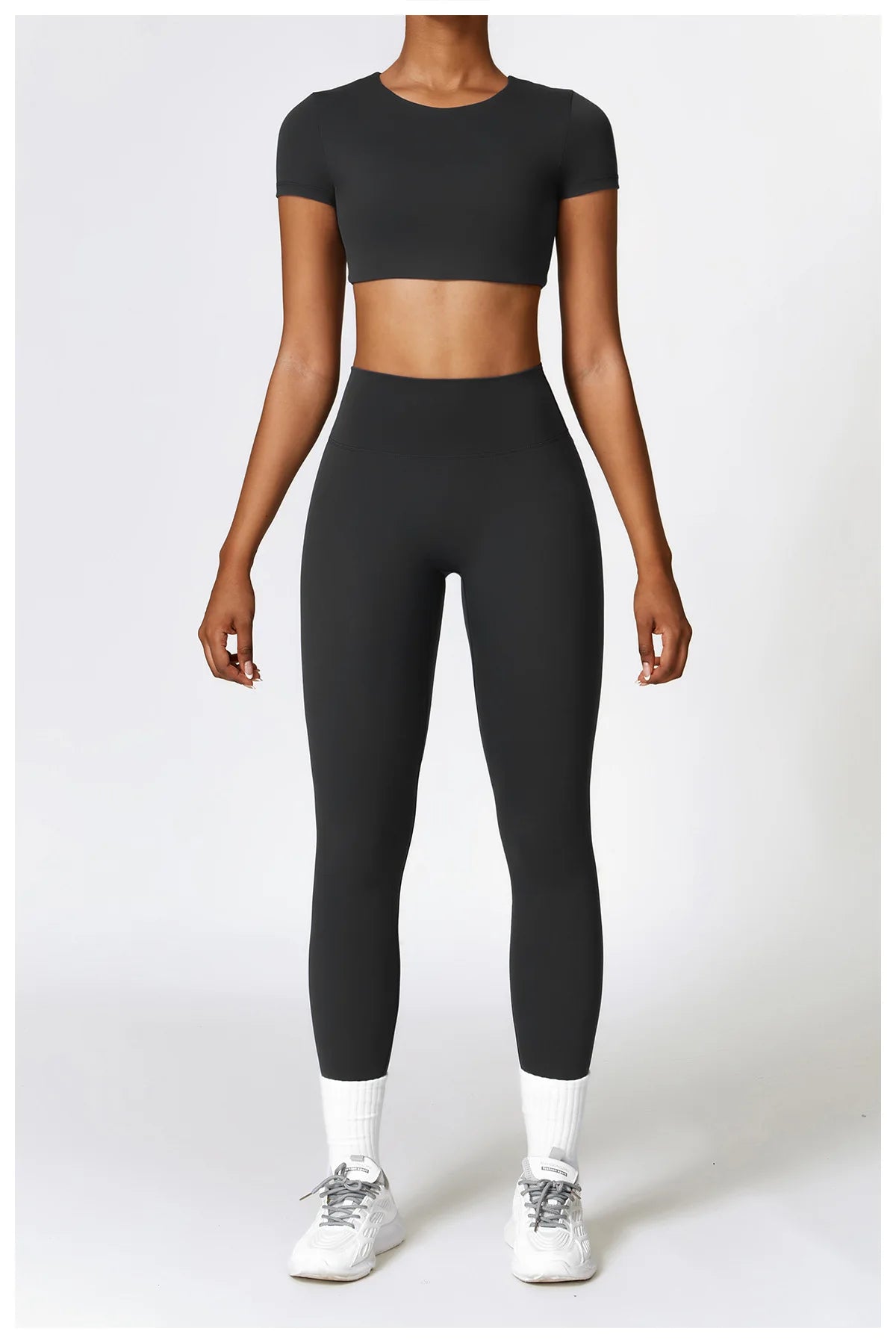 Legging 2PCS Seamless Yoga Set Women Workout Set Sportswear Gym Clothing Fitness Long Sleeve Crop Top High Waist Leggings Sports Suits
