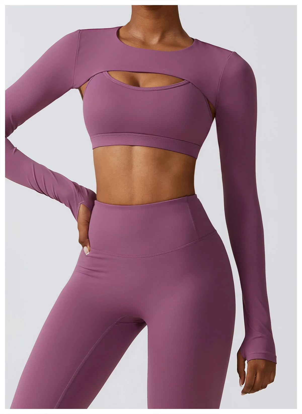 Legging Women's Sportswear Yoga Set Workout Clothes Athletic Wear Sports Gym Legging 2/3PCS Fitness Bra Crop Top Long Sleeve Yoga Suit