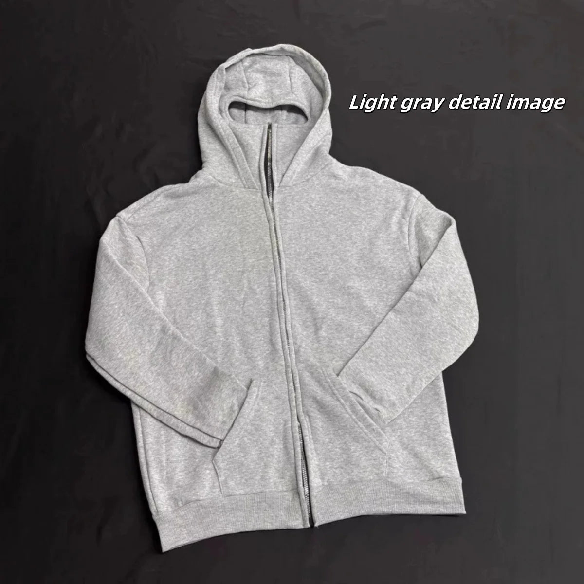 JUMPER Men's Ninja Hooded Loose Y2K Sport Shirt, Street Loose Casual Masked Sweatshirt Windproof Double Hoodie