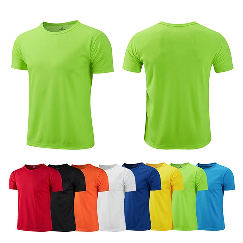 T-shirts  Men Women Quick Dry Short Sleeve Sport T Shirt Gym Jerseys Fitness Shirt Trainer Running T-Shirt Teenager Breathable Sportswears