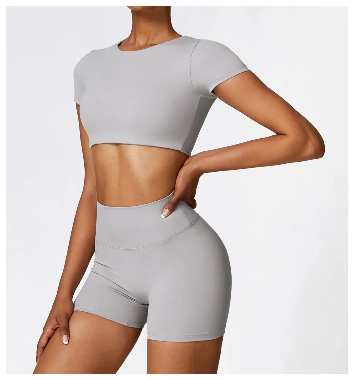 Legging 2PCS Seamless Yoga Set Women Workout Set Sportswear Gym Clothing Fitness Long Sleeve Crop Top High Waist Leggings Sports Suits