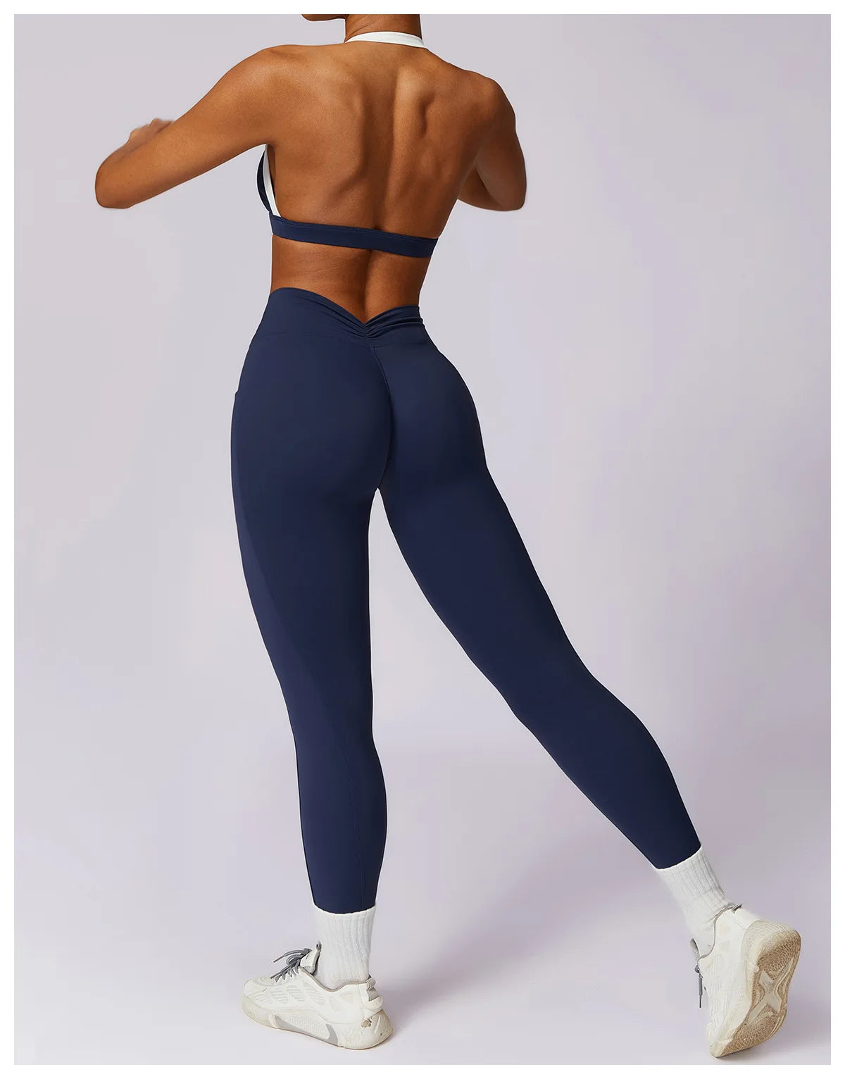 Legging Yoga Set 2PCS Women Sportswear Push Up Workout Clothes Athletic Wear Gym Legging Fitness Bra Crop Top Long Sleeve Sports Suits