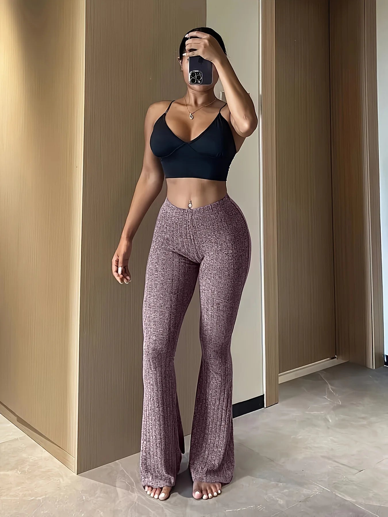 Leggings Slim High Waist Capris Sexy Bell Bottom Flare Tights Solid Hot Y2k Women Clothes E Girl Aesthetic Fashion Streetwear Woman Pants