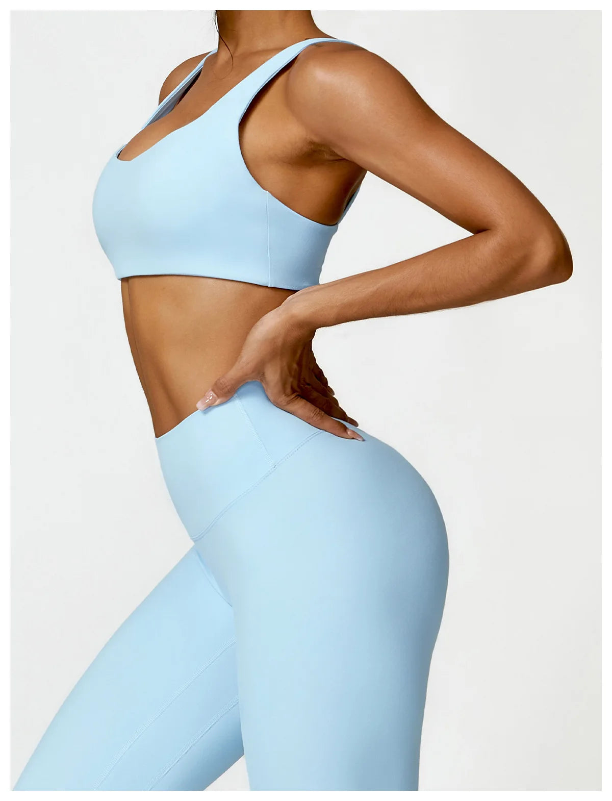 Legging Women Tracksuit Yoga Set 2PCS Sportswear Workout Clothes Athletic Wear Gym Legging Fitness Bra Crop Top Long Sleeve Sports Suits