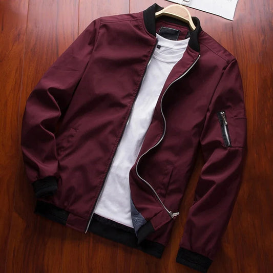 JUMPER Men Bomber Jacket Thin Slim Long Sleeve baseball Jackets Mens Windbreaker Zipper Windbreaker Jacket Male Outwear Brand Clothing