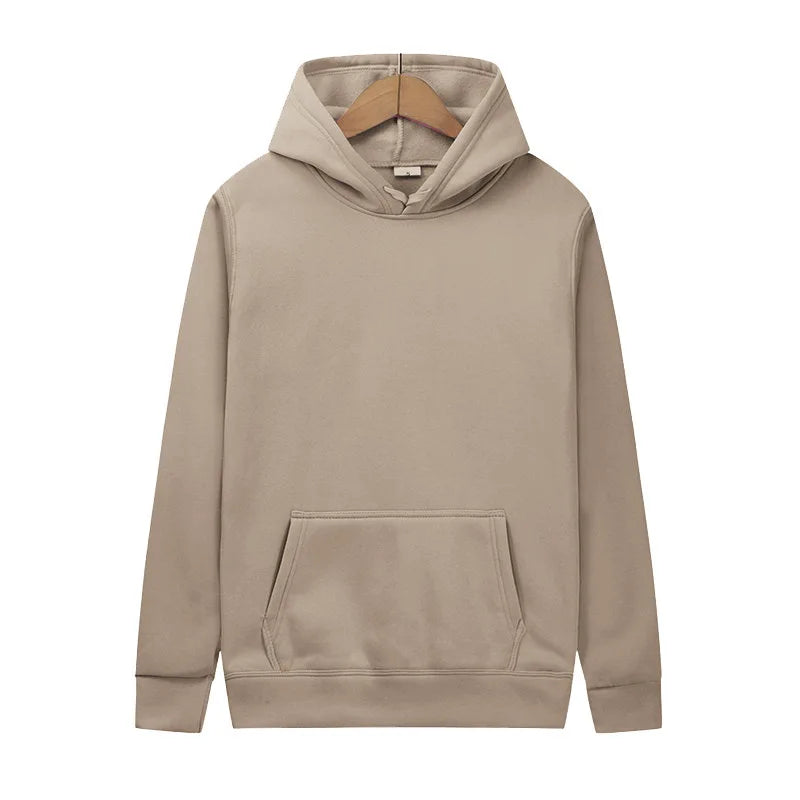 JUMPER Men's Solid Color Hooded Sweaters Men's Warm Wool Sweater Fashionable Street Clothing Loose  Breathable Jersey Brand Hooded