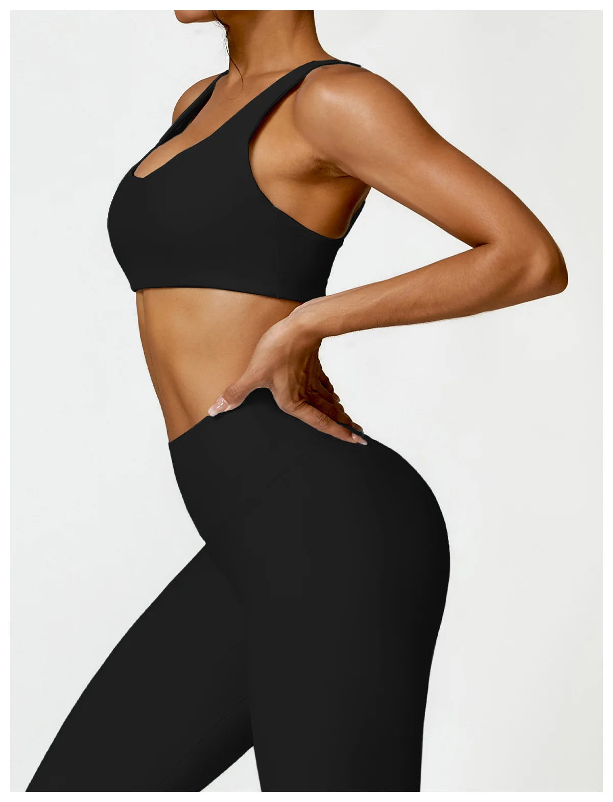Legging Women Tracksuit Yoga Set 2PCS Sportswear Workout Clothes Athletic Wear Gym Legging Fitness Bra Crop Top Long Sleeve Sports Suits