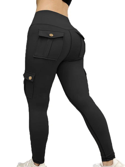 Leggings Pockets Gym Leggings Women High Waist Fashion Fitness Pants Skinny Stretch Outdoors Comfortable Sport  Leggings