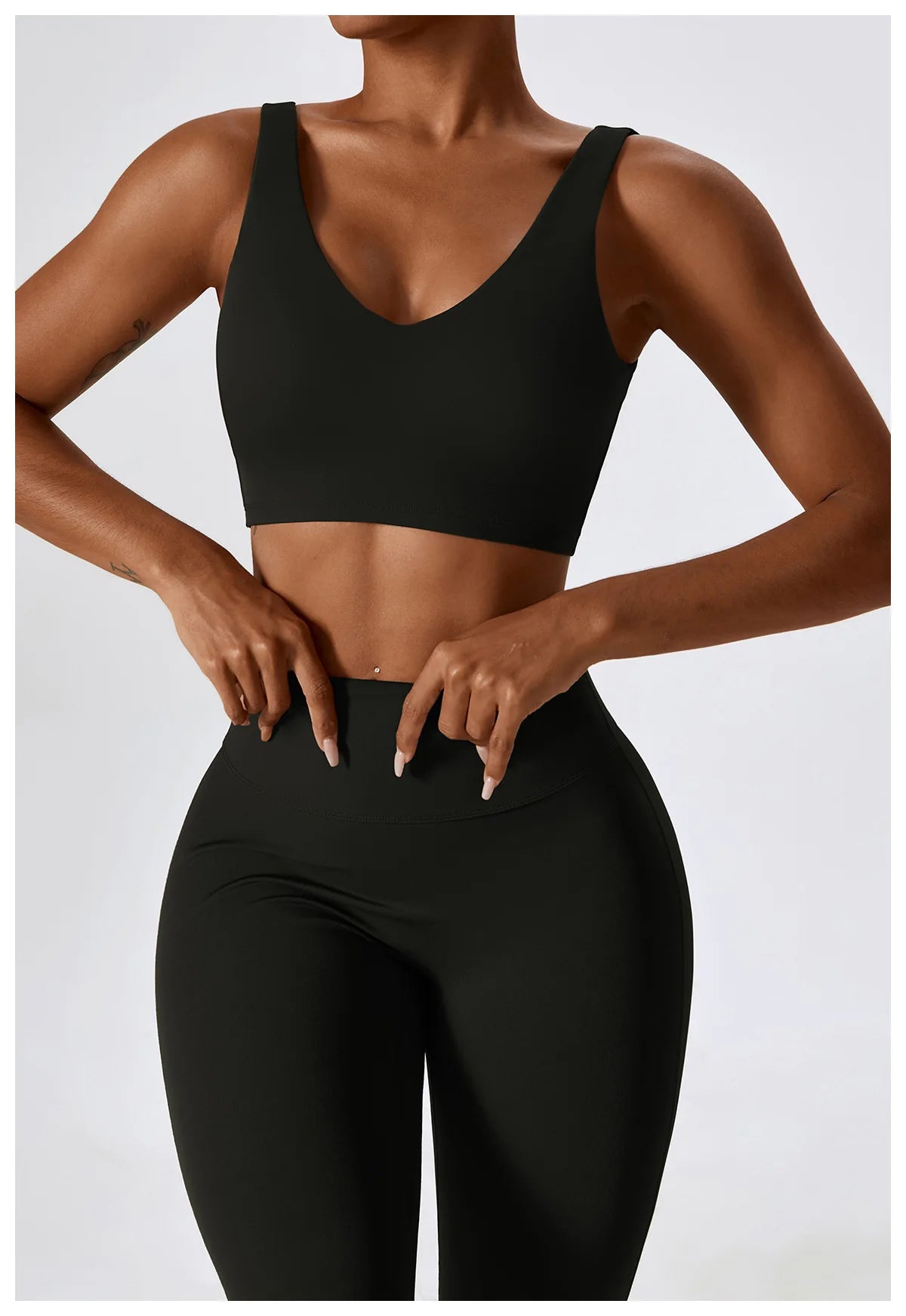 Legging Yoga Set 2PCS Seamless Women Sportswear Workout Clothes Athletic Wear Gym Legging Fitness Bra Crop Top Long Sleeve Sports Suits