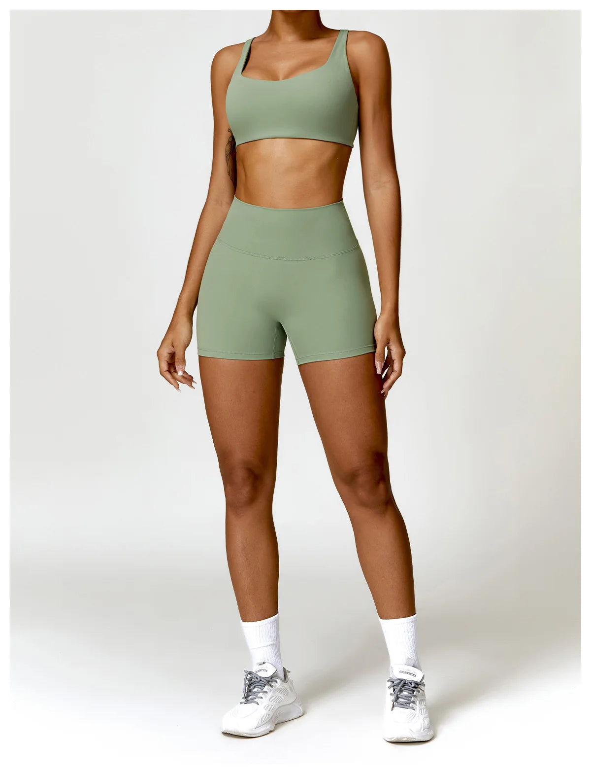 Legging Women Tracksuit Yoga Set 2PCS Sportswear Workout Clothes Athletic Wear Gym Legging Fitness Bra Crop Top Long Sleeve Sports Suits
