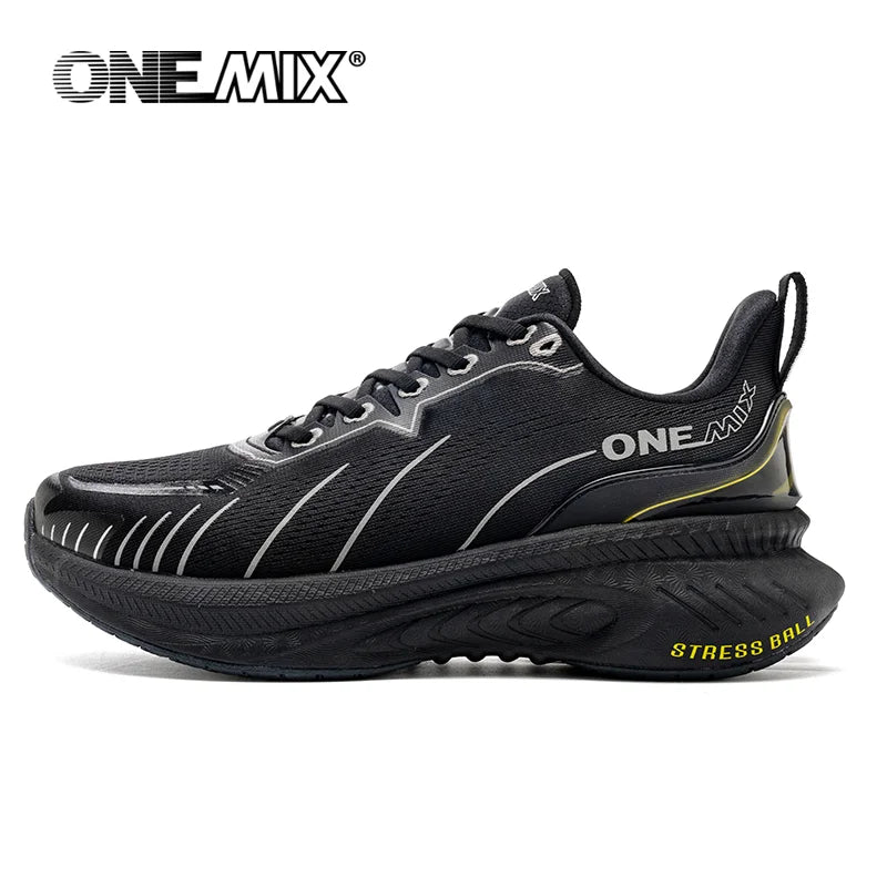Sneakers New Cushioning Running Shoes For Men Suitable Heavy Runners Lace Up Sports Women Non-slip Outdoor Athletic Male Sneakers