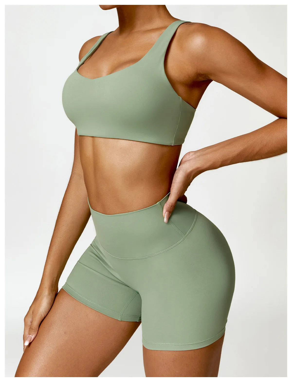Legging Women Tracksuit Yoga Set 2PCS Sportswear Workout Clothes Athletic Wear Gym Legging Fitness Bra Crop Top Long Sleeve Sports Suits