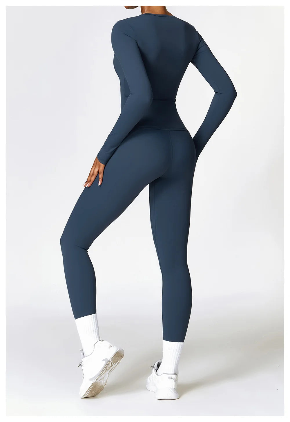 Legging 2PCS Seamless Yoga Set Women Workout Set Sportswear Gym Clothing Fitness Long Sleeve Crop Top High Waist Leggings Sports Suits