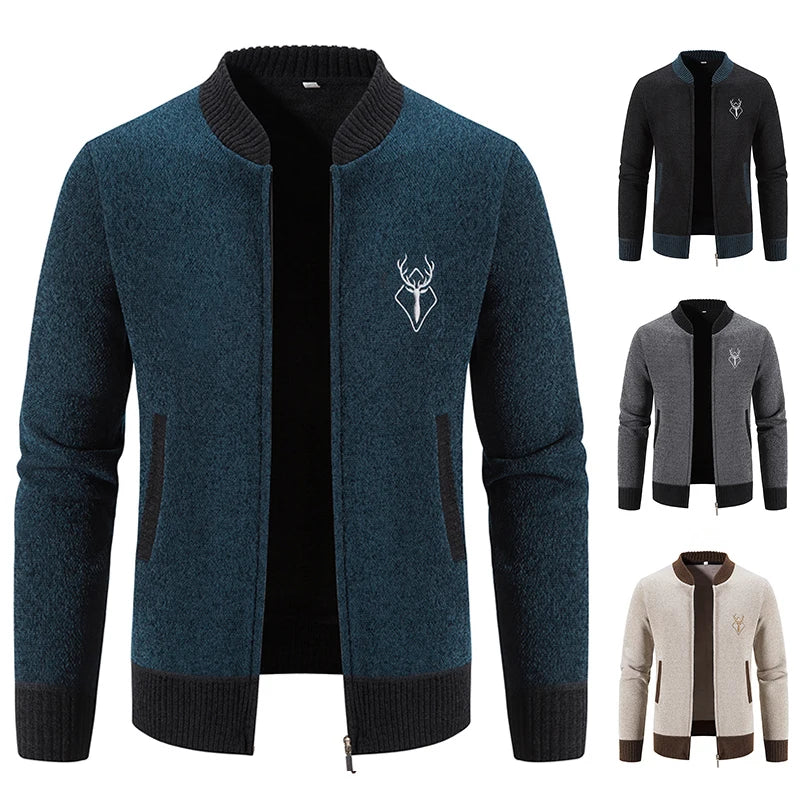 JUMPER New Knit Sweater Jackets Men's Korean Baseball Jumper Cold Blouse Streetwear Y2K Sweatshirts Male Trench Coat