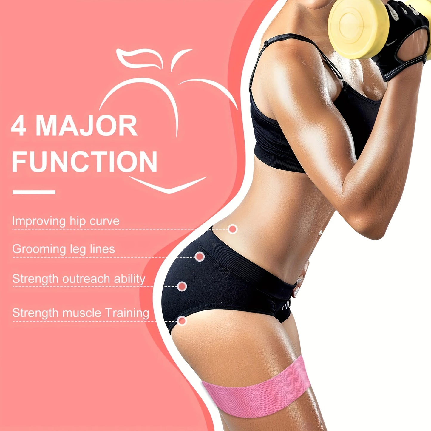 EQP Fabric Resistance Hip Booty Bands Elastic Glute Thigh Workout Squat Circle Stretch Fitness Strips Loops Yoga Gym Equipment