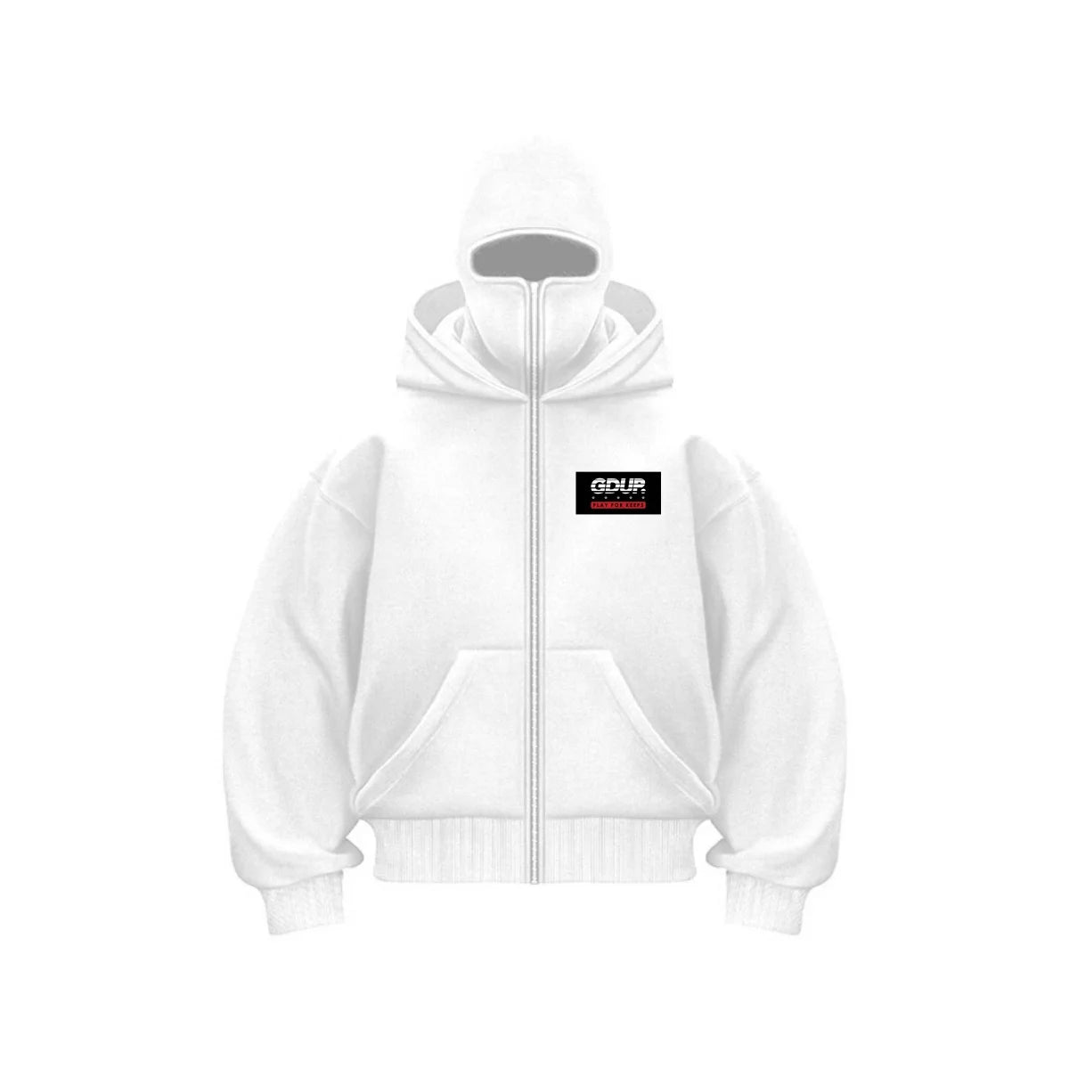 JUMPER Men's Ninja Hooded Loose Y2K Sport Shirt, Street Loose Casual Masked Sweatshirt Windproof Double Hoodie