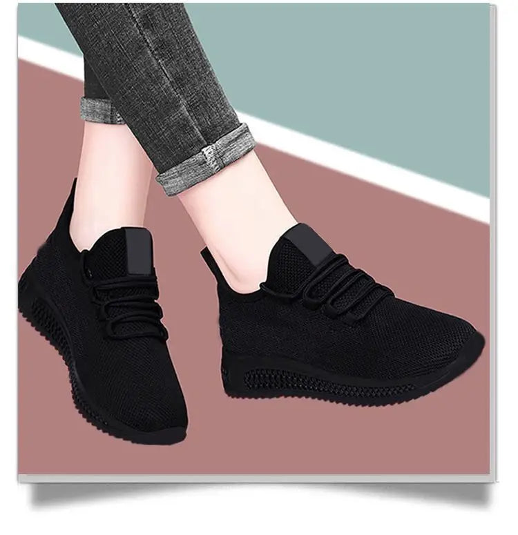 Women Sneakers  Breathable Non-slip Platform Fashion New Casual Shoes Korean Running Shoes Black Sneakers Shoes for Women 2024 Autumn