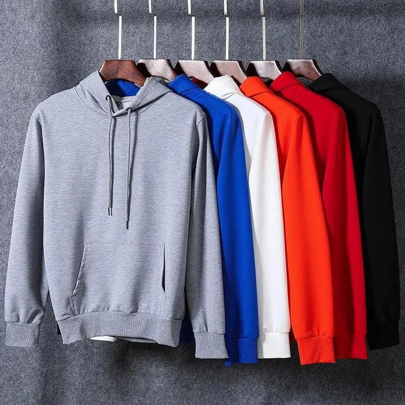 JUMPER Heavy Weight Fashion Men's Hoodies New Autumn Winter Casual Thick Cotton Men's Top Solid Color Hoodies Sweatshirt Male