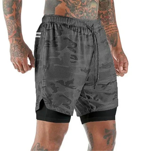 Shorts  Sportswear Double-deck Running Shorts 2 In 1 Beach Bottoms Summer Gym Fitness Training Jogging Short Pants Men