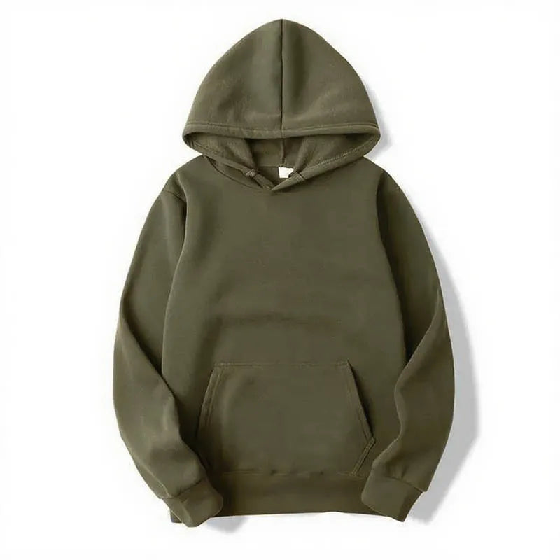 JUMPER Men's Solid Color Hooded Sweaters Men's Warm Wool Sweater Fashionable Street Clothing Loose  Breathable Jersey Brand Hooded