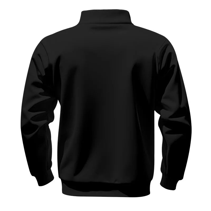 JUMPER long-sleeved men's sweater half zipper loose stand-up collar pullover men's sweater