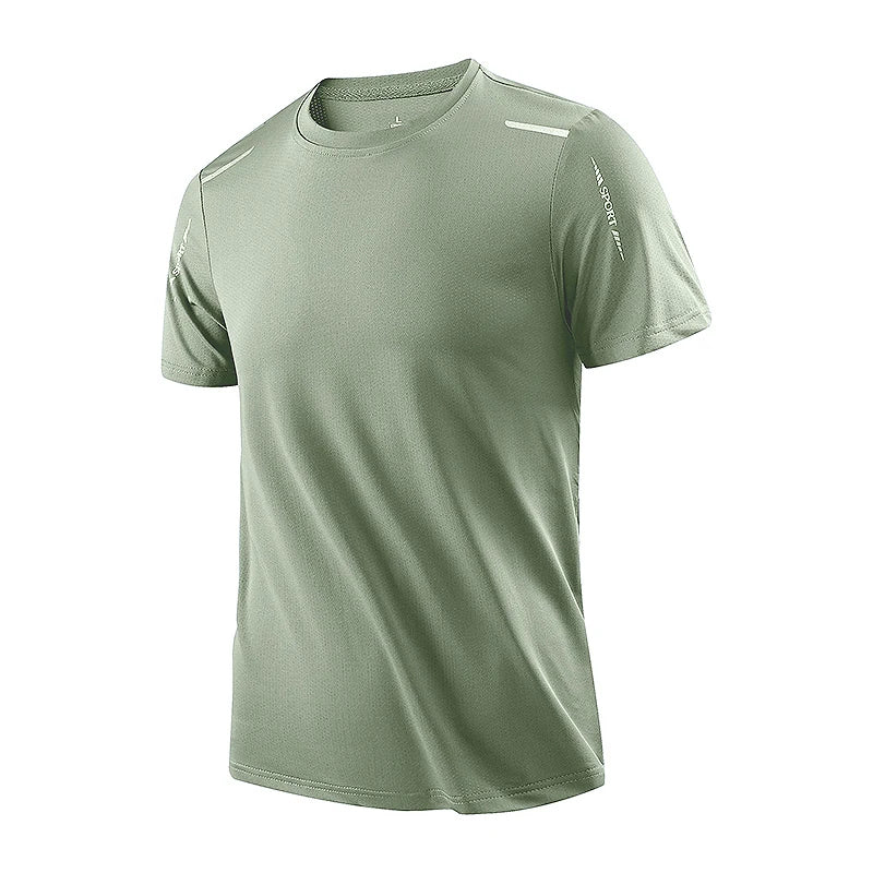 T-shirts Men's Running Quick Drying T-shirts Breathable Hiking Fishing Tees Soft Elasticity Outdoor Sports Short Shirt Summer