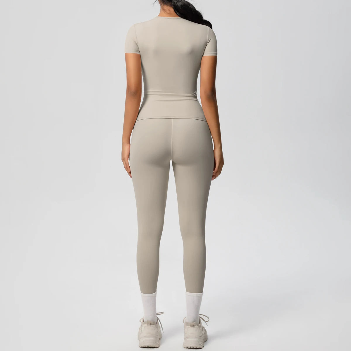 Legging Women 2pcs Patchwork Sport Yoga Suit Gym Sports Crop Tops Sexy Bodycon Crop Tube Top Workout Leggins Booty Bum Leggins
