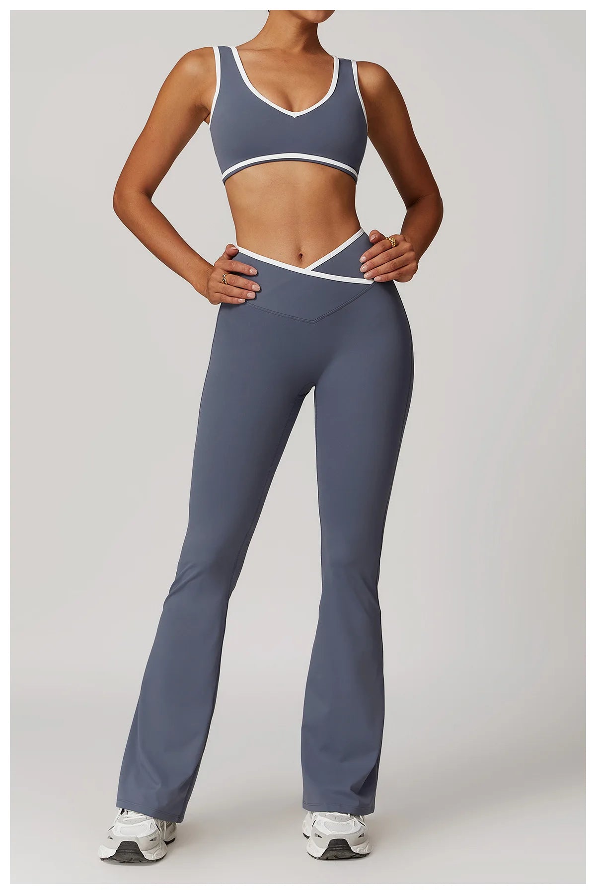 Legging Yoga Set 2 Pieces Workout Outfits Fitness Sportswear Gym Tracksuit High Waist Leggings Sports Bra Athletic Wear Women Clothes