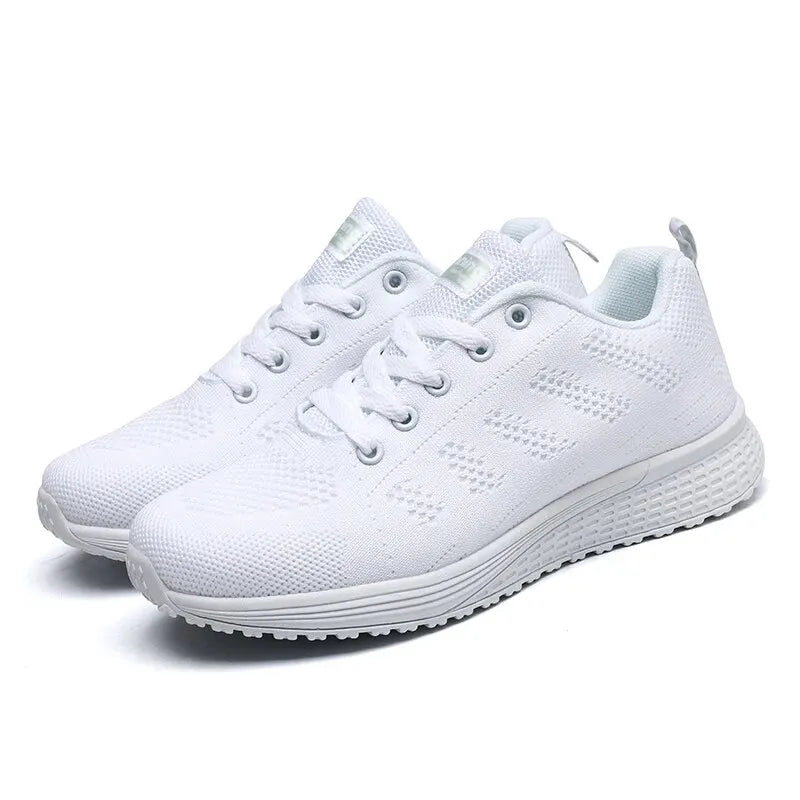 Women Sneakers  Casual Shoes Fashion Breathable Walking Mesh FlatShoesSneakers White Female Footwear
