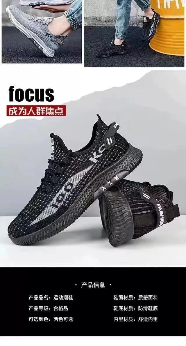 Sneakers Soft Soled Spring and Autumn Old Cloth Shoes Breathable Mesh Shoes Non-slip Wear-resistant Casual Low-top Shoes Work Shoes