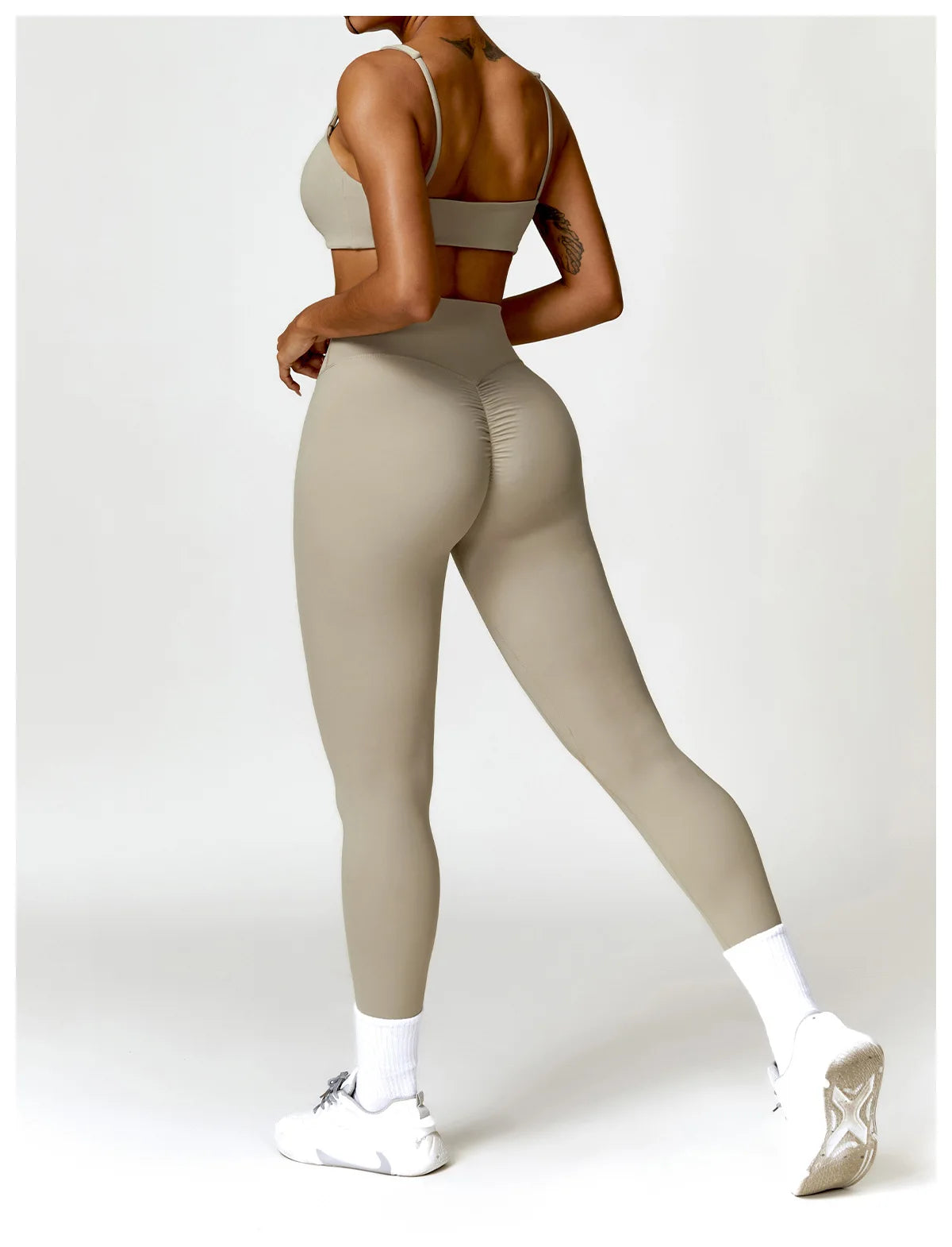 Legging Women Tracksuit Yoga Set 2PCS Sportswear Workout Clothes Athletic Wear Gym Legging Fitness Bra Crop Top Long Sleeve Sports Suits