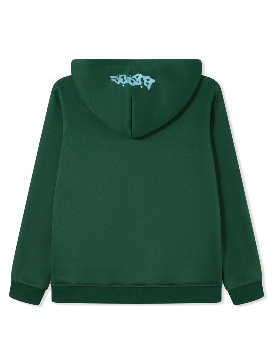 Hoodies Women Long Sleeve Letters Print Zipper Closure Sweatshirt Jacket with Pockets