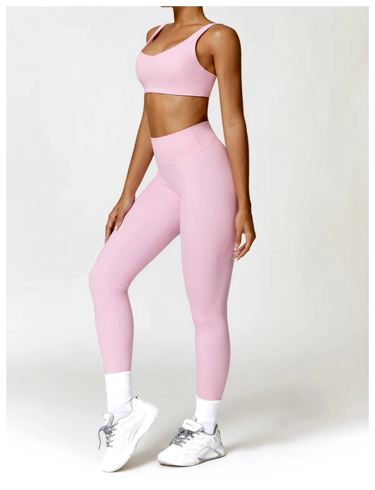 Legging Women Tracksuit Yoga Set 2PCS Sportswear Workout Clothes Athletic Wear Gym Legging Fitness Bra Crop Top Long Sleeve Sports Suits