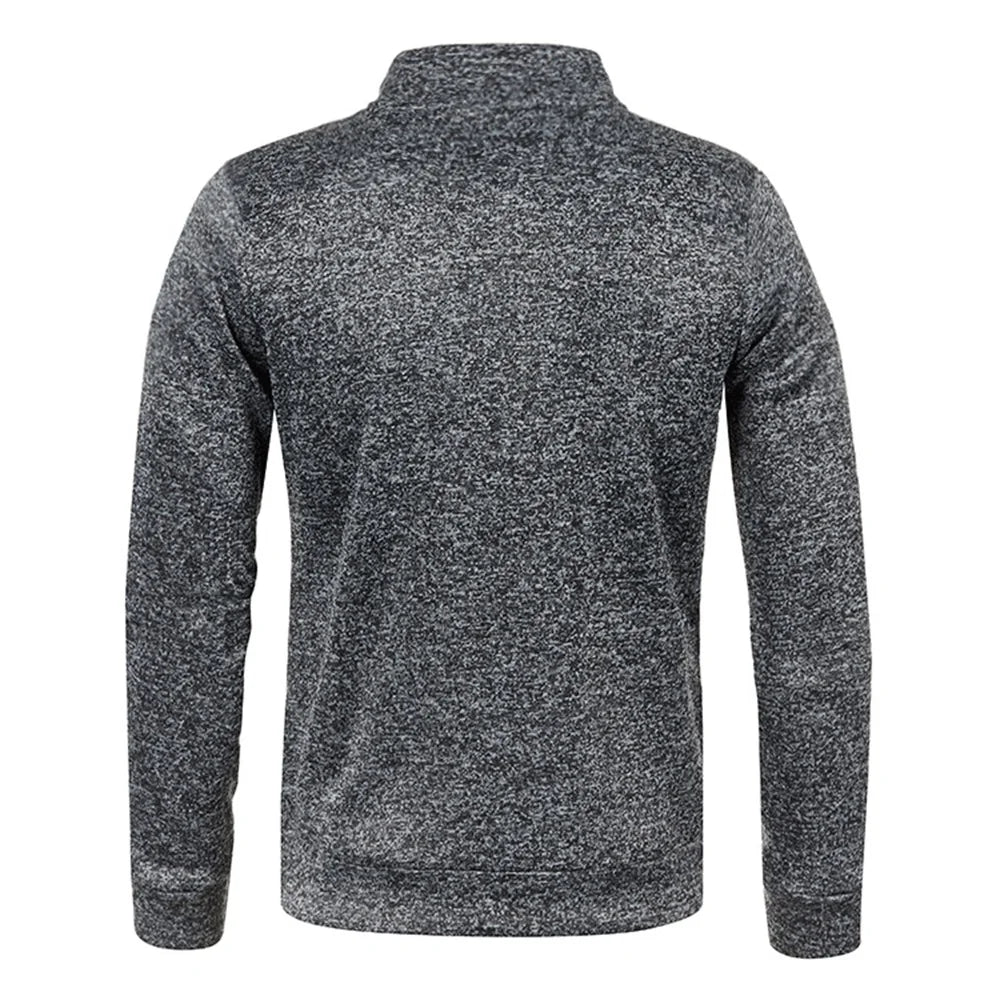 JUMPER Men Sweatshirts Spring Thicker Pullover Half Zipper Pullover for Male Hoody Outdoor Sweatshir Autumn Solid Color Turtleneck Swea