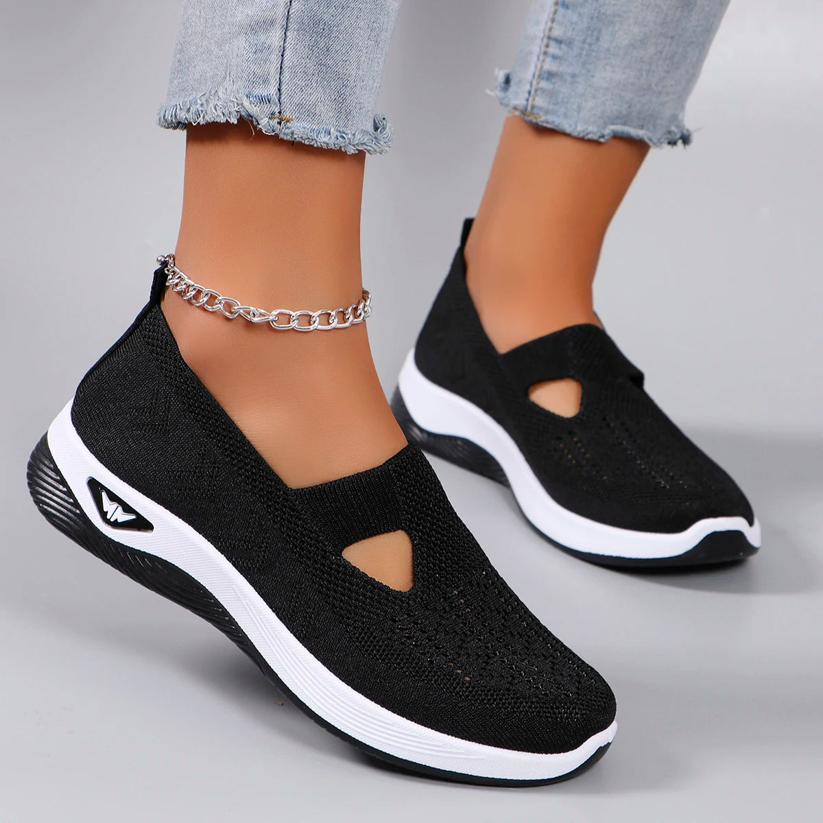 Women Sneakers  sports shoes, fashionable, breathable, lightweight, non-slip, wear-resistant, casual sports shoes, flat shoes