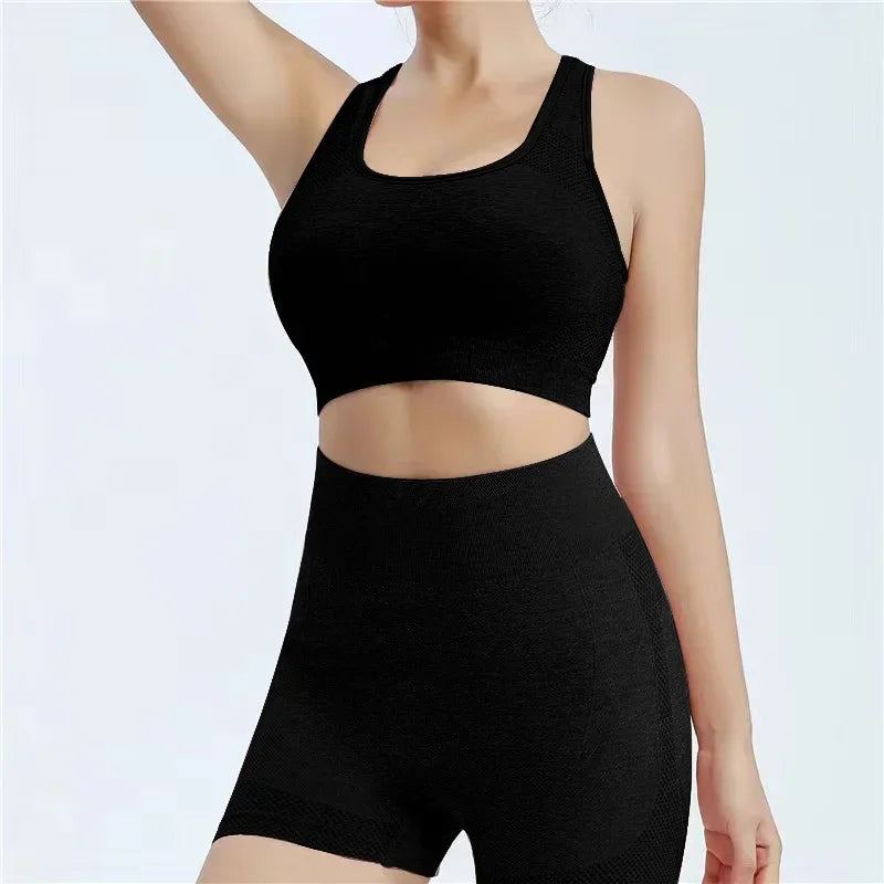 Legging Yoga Set Gym Shorts Women Sport Bras Brassiere Workout Tops for Women Yoga Clothes Fitness Leggings Gym Set Seamless Yoga Sets