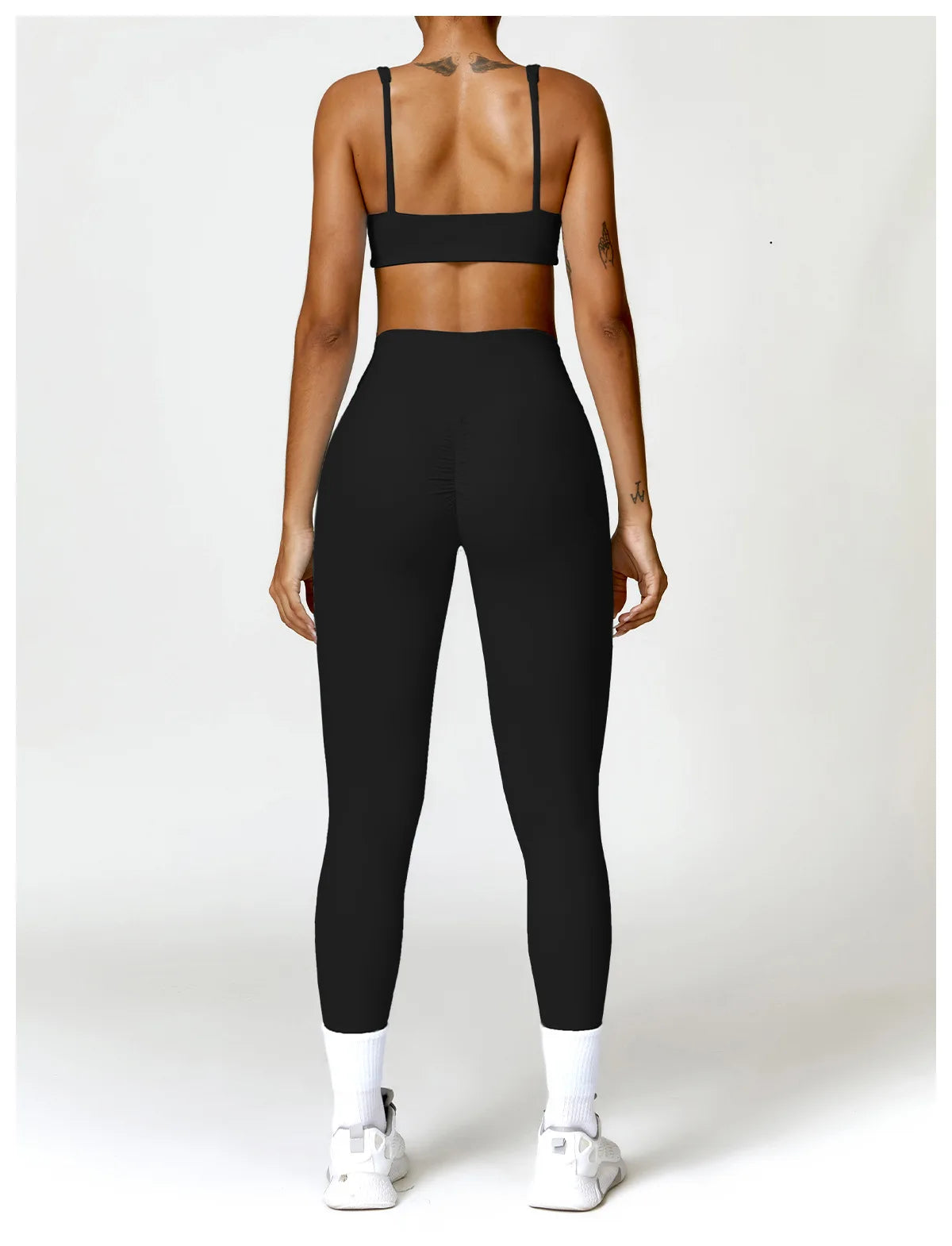 Legging Women Tracksuit Yoga Set 2PCS Sportswear Workout Clothes Athletic Wear Gym Legging Fitness Bra Crop Top Long Sleeve Sports Suits