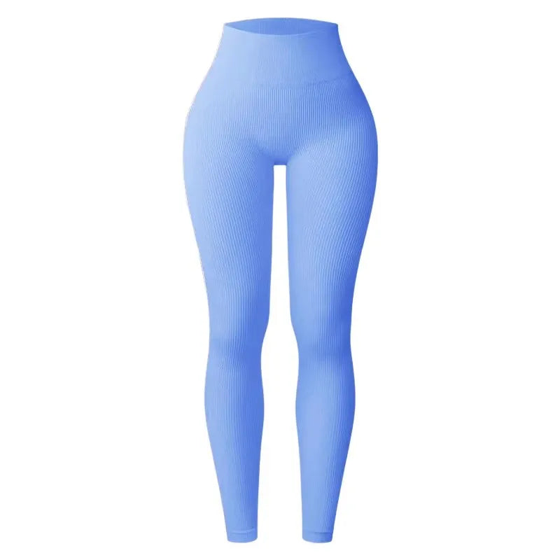 Leggings Women's seamless knitted thread yoga pants high waisted sports leggings hip lifting running training slimming and fashionable