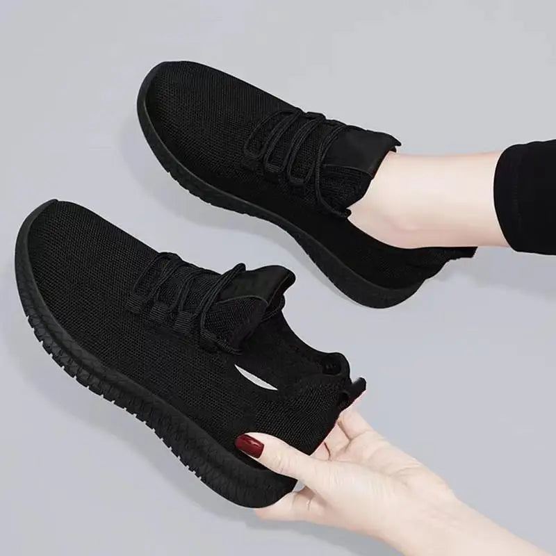 Women Sneakers  Breathable Non-slip Platform Fashion New Casual Shoes Korean Running Shoes Black Sneakers Shoes for Women 2024 Autumn