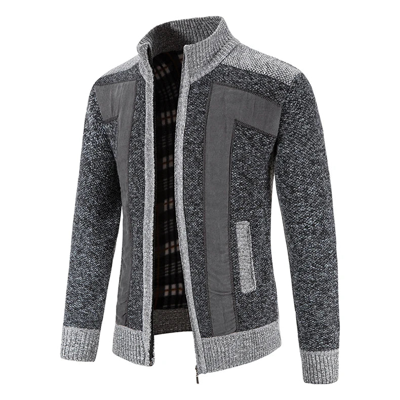 JUMPER  Sweater Men's Cardigan Zip Up Turtleneck Jacket Y2K Sweatshirt Winter Hombre Cold Coat Knitted Jumper Sweatercoat