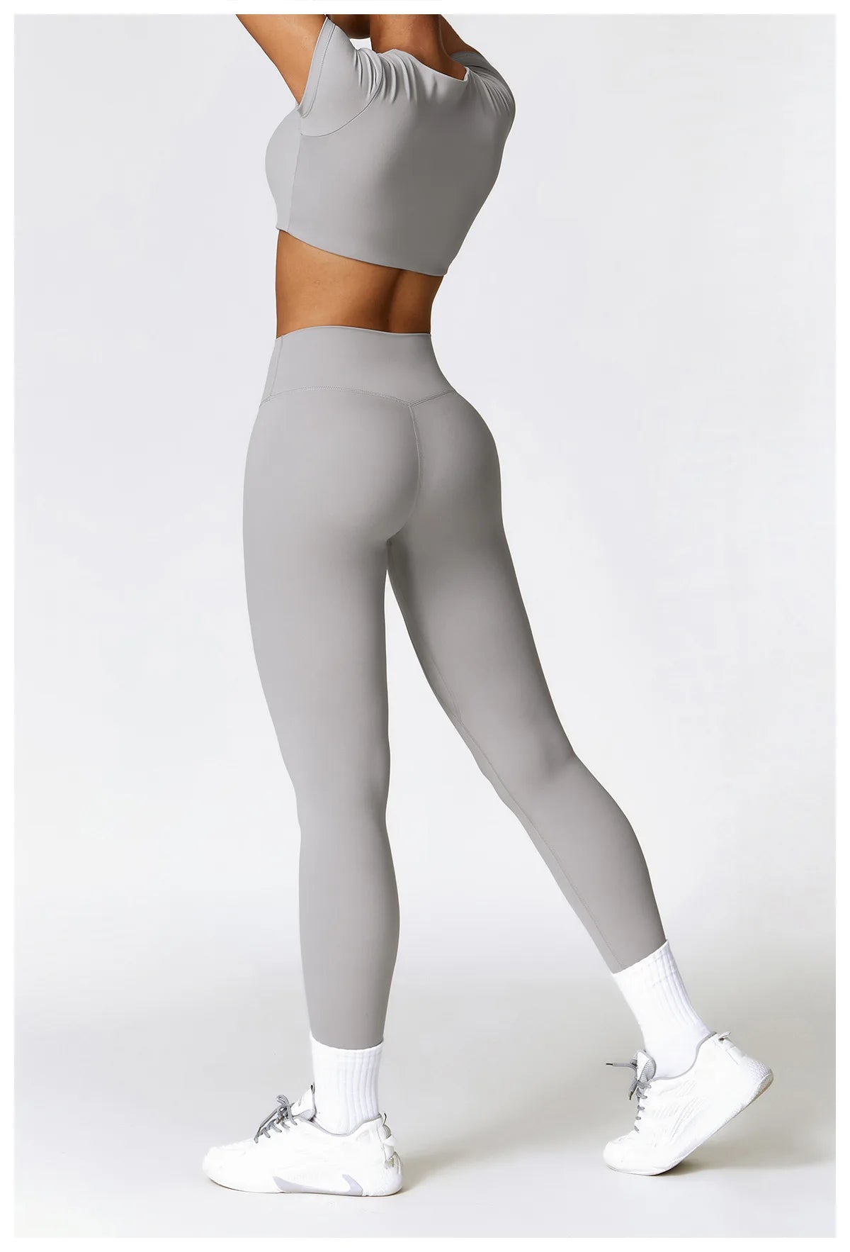 Legging 2PCS Seamless Yoga Set Women Workout Set Sportswear Gym Clothing Fitness Long Sleeve Crop Top High Waist Leggings Sports Suits