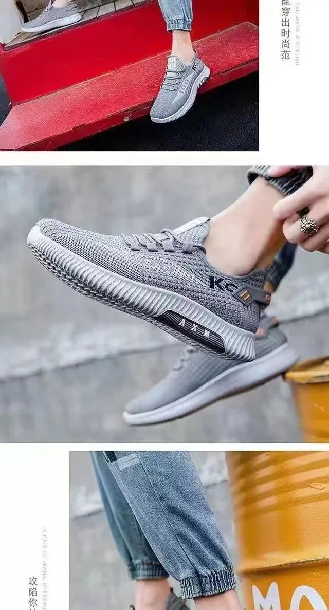 Sneakers Soft Soled Spring and Autumn Old Cloth Shoes Breathable Mesh Shoes Non-slip Wear-resistant Casual Low-top Shoes Work Shoes