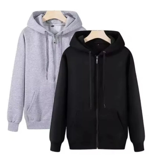 JUMPER Men's Zip Up Hoodies Casual Zipper Jacket Coats Women Fleece Autumn Winter Harajuku Gothic Hooded Sweatshirts Sports Streetwear