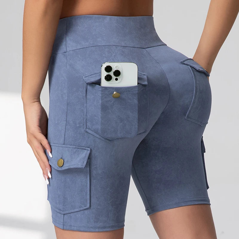 Leggings  1/3 PCS Washed Print Work Pocket Women Leggings Elastic Butt Lifting Fitness Tights 2025 New Athletic Pants Fashion Streetwear