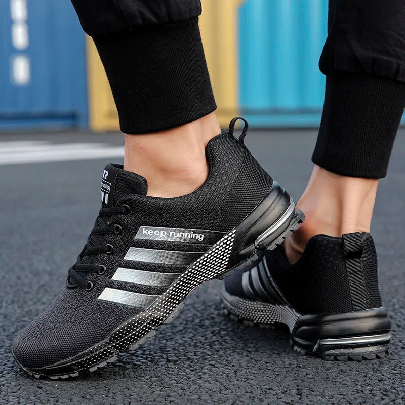 Sneakers New men's and women's flying mesh surface spring summer breathable casual sports shoes flat vulcanized couple running big size48