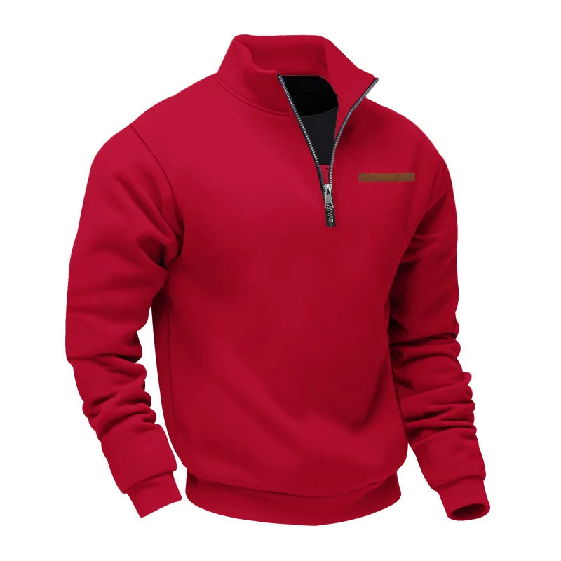 JUMPER long-sleeved men's sweater half zipper loose stand-up collar pullover men's sweater